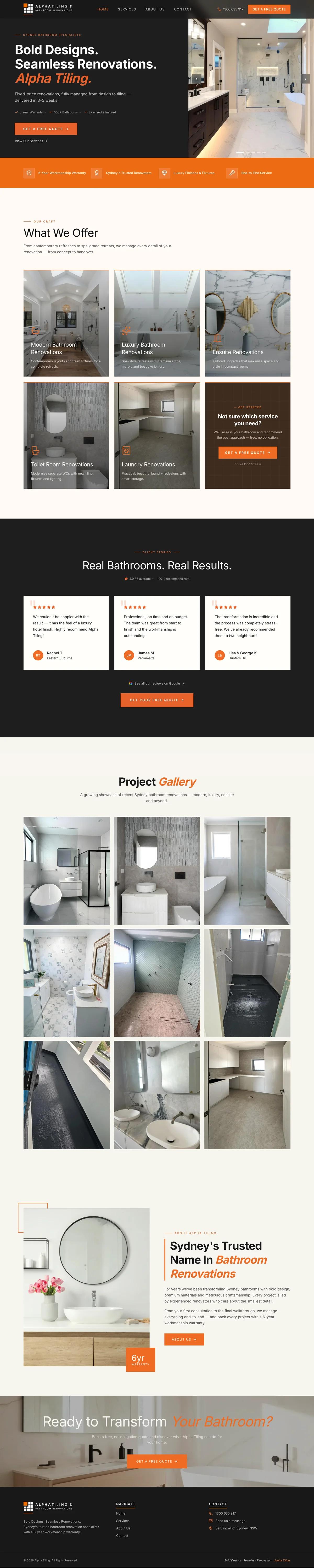 Alpha Tiling website