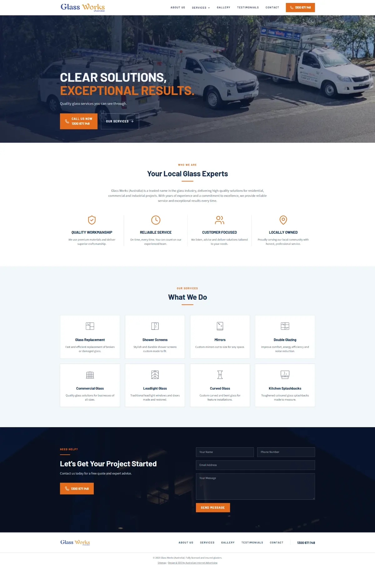 Glass Works Australia website